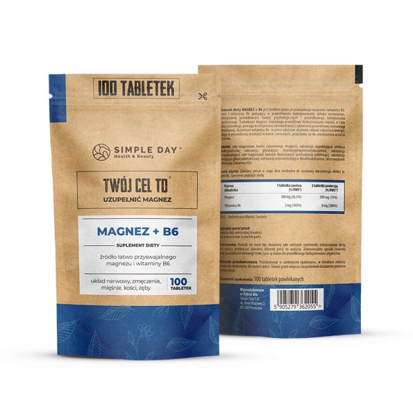 Magnez + B6 - 100 tabletek