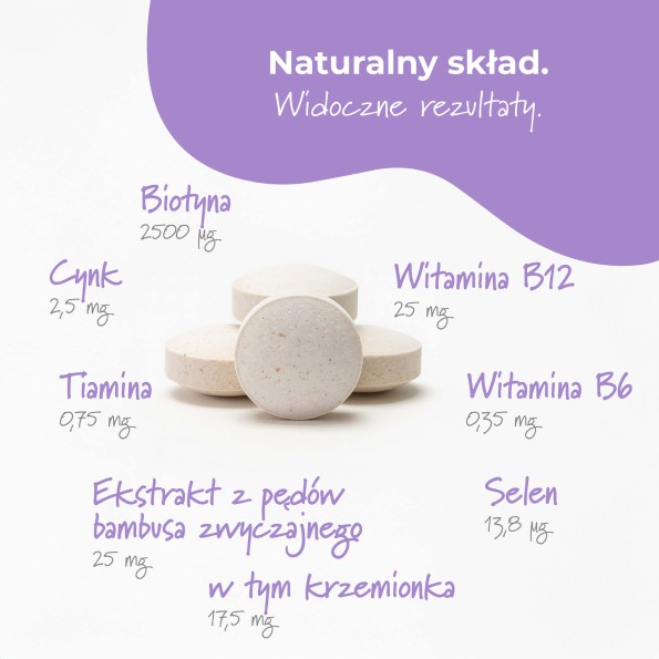 Biotyna 4xTAK z naturalnym krzemem - 400 tabletek