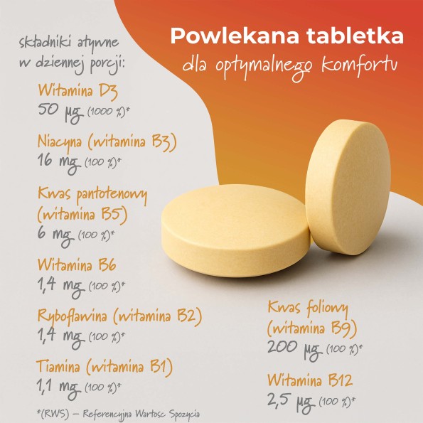 B COMPLEX D3 2000 - 180 tabletek