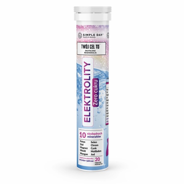 Elektrolity Zero Cukru – smak jagodowy - 20 tabletek