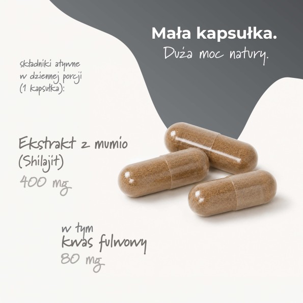 MUMIO ENERGY – Shilajit 400 mg - 90 kapsułek