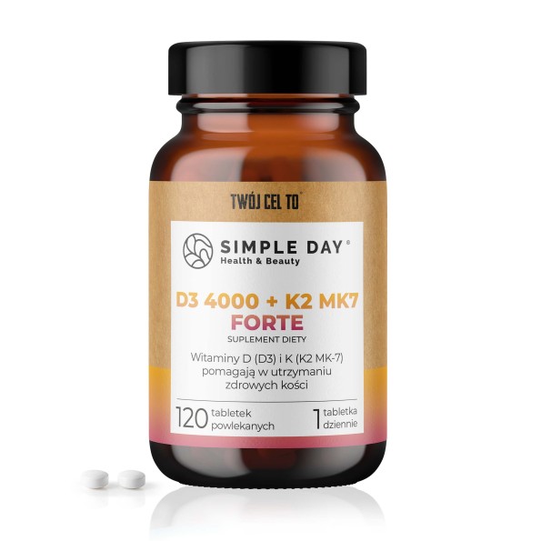 D3 4000 + K2 MK7 FORTE - 120 tabletek powlekanych