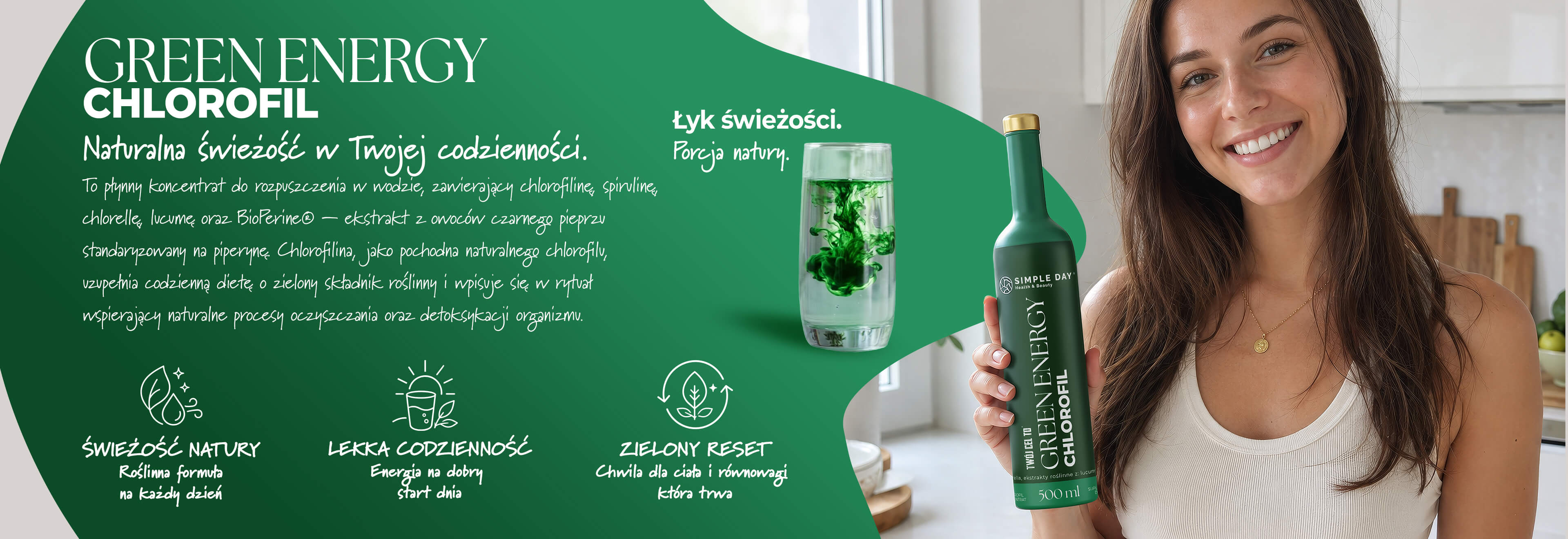 Chlorofil w płynie 500 ml – GREEN ENERGY Twój Cel To