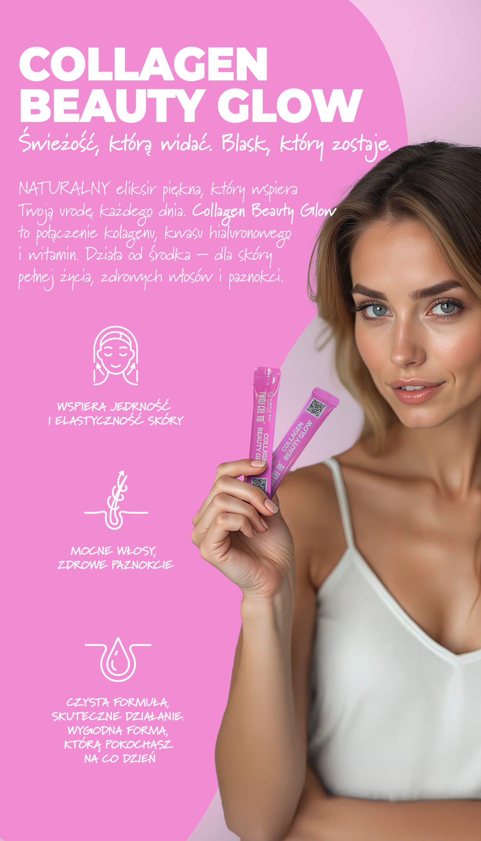 Collagen Beauty Glow - kolagen do picia na zdrową i jędrną skórę.