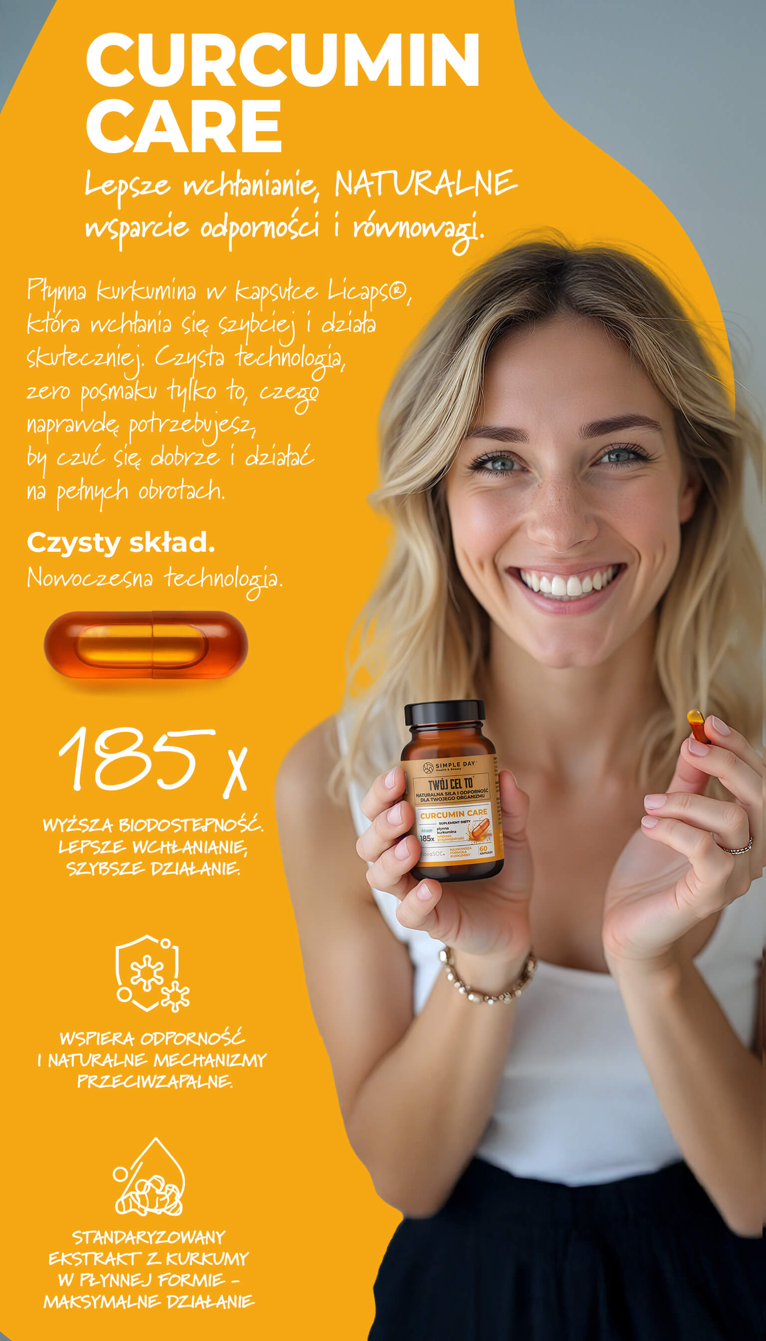 Biotyna 10 - suplement diety wspierający kondycję włosów i paznokci.