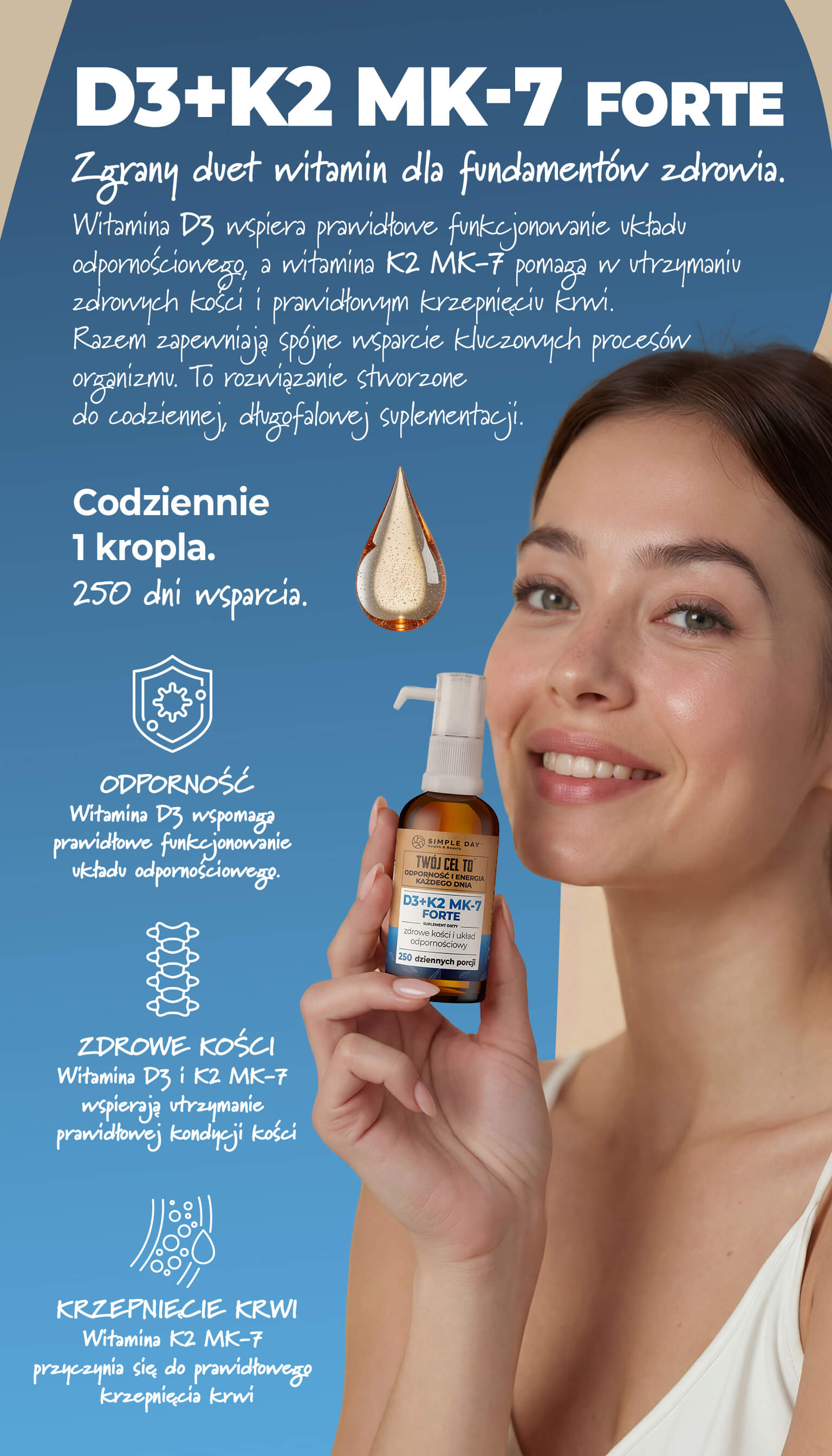 Biotyna 4xTAK - suplement na wzmocnienie włosów i paznokci.