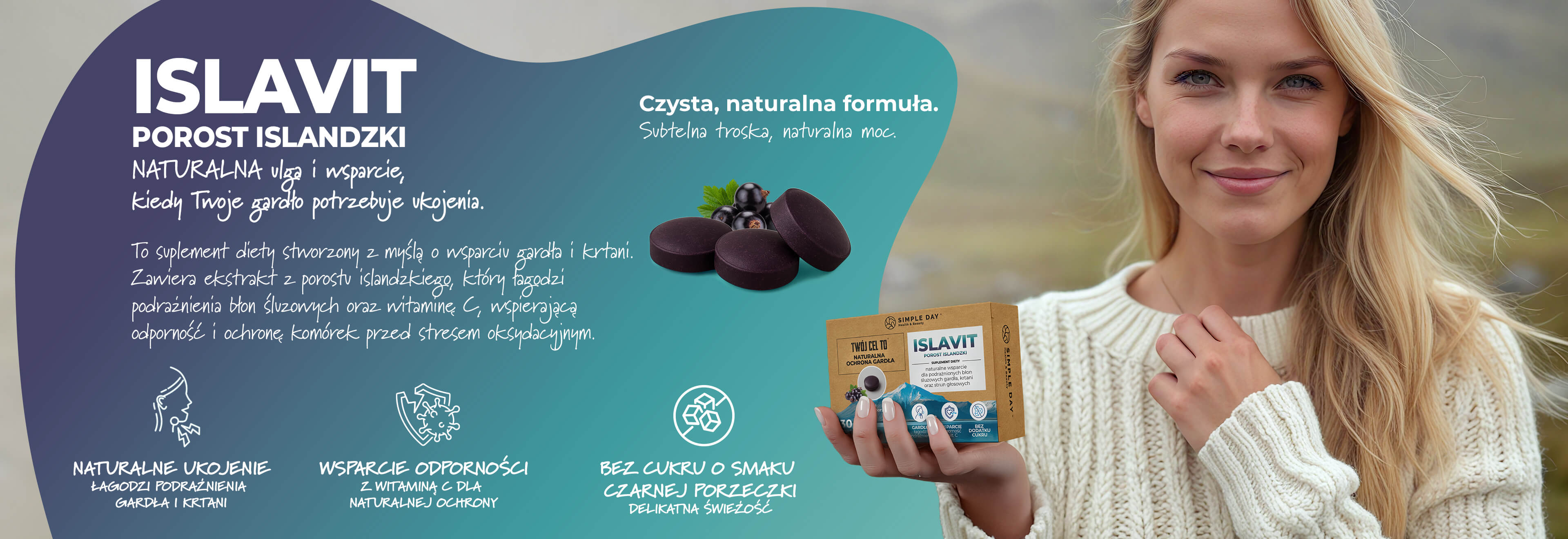 ISLAVIT – pastylki do ssania z porostem islandzkim i witaminą C