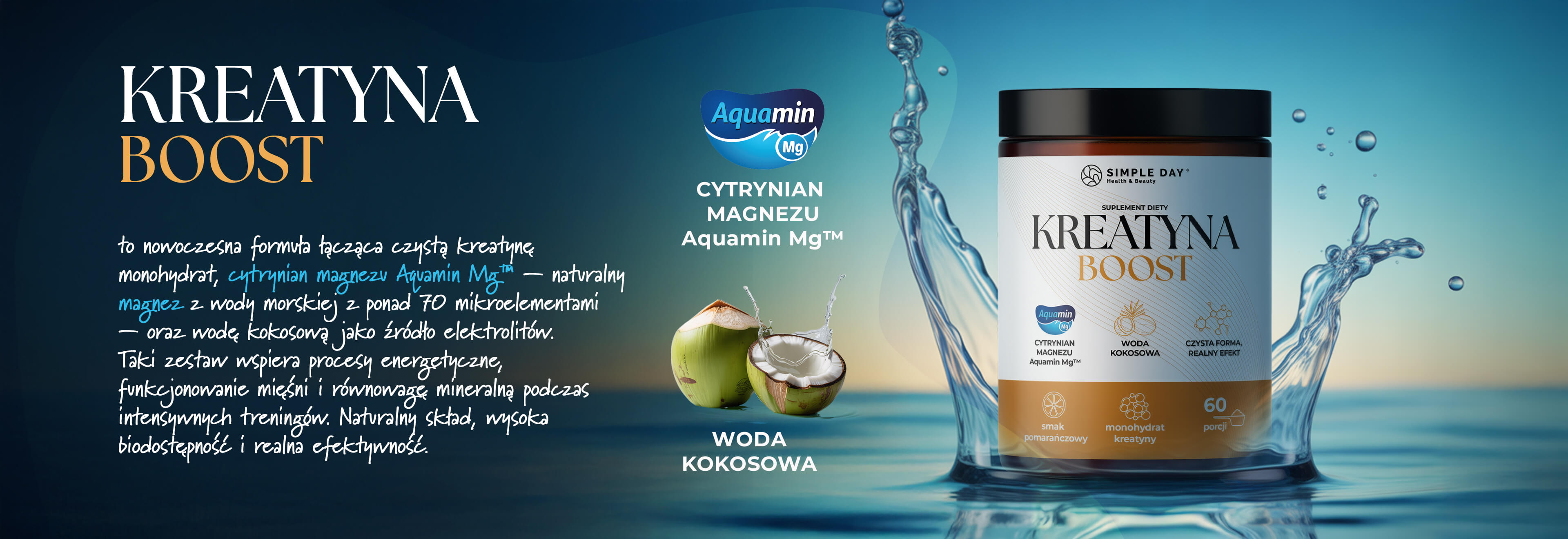 Formuła kreatyny z wodą kokosową i magnezem – Twój Cel To