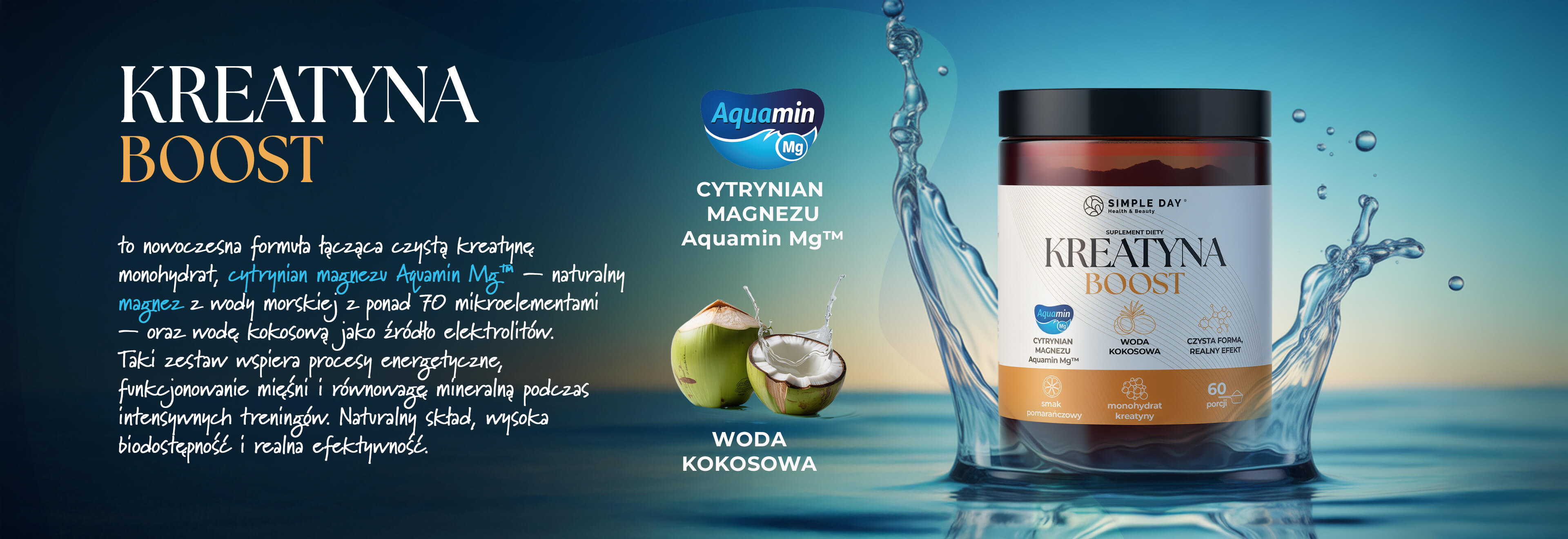 Formuła kreatyny z wodą kokosową i magnezem – Twój Cel To