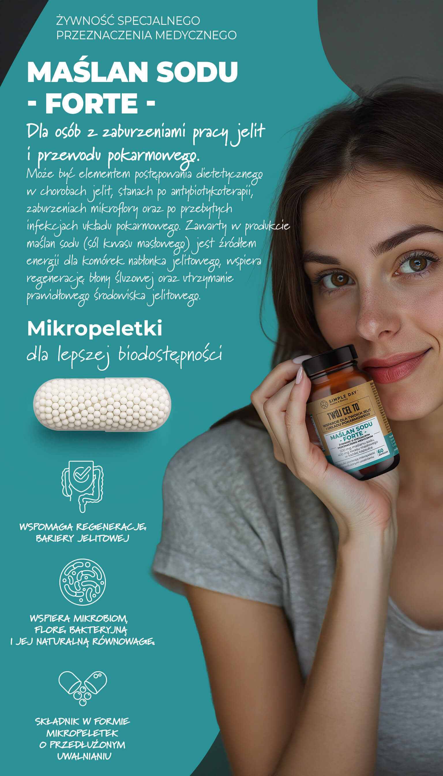 Mikropeletki Maślan Sodu FORTE o przedłużonym uwalnianiu