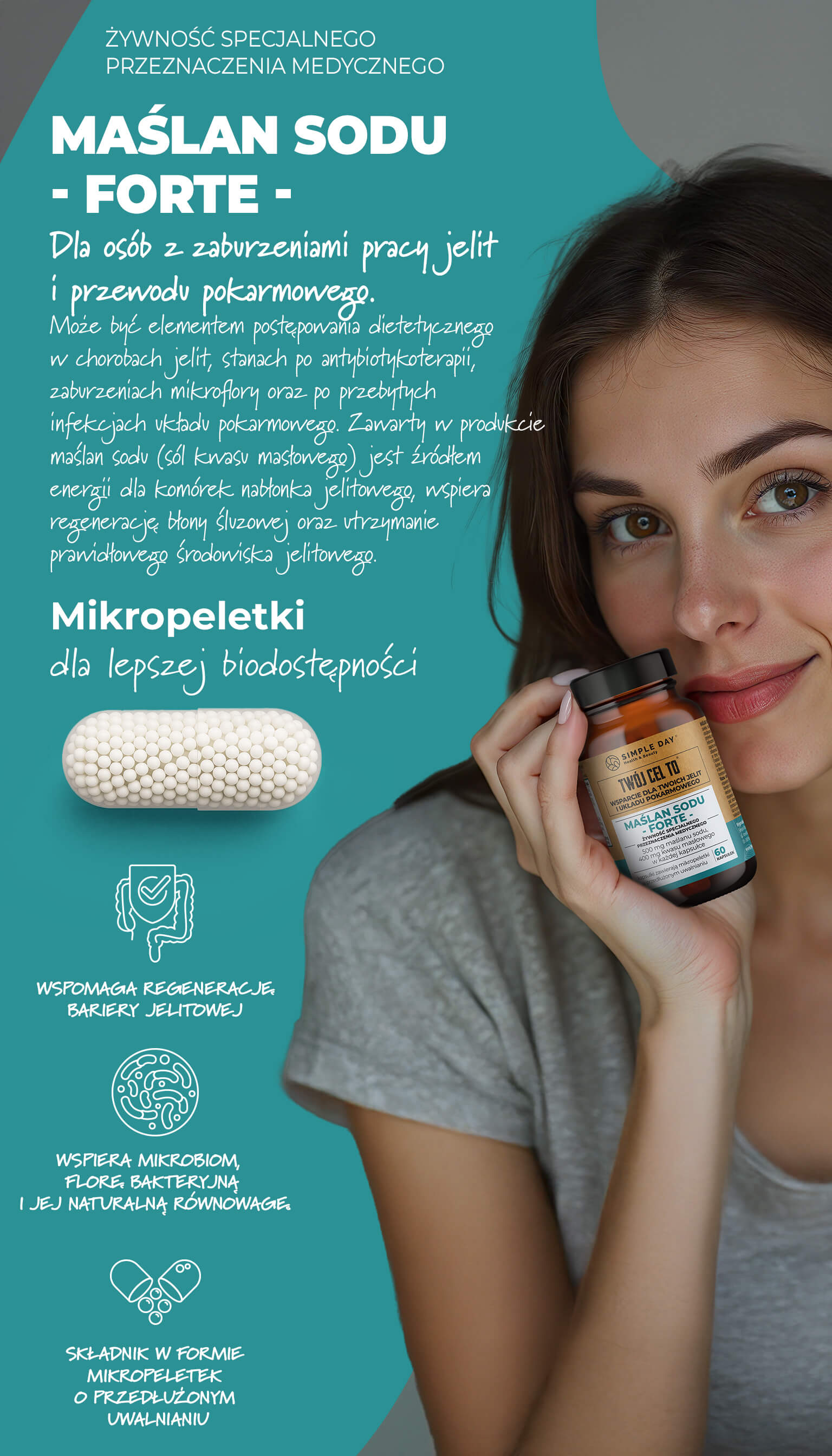 Mikropeletki Maślan Sodu FORTE o przedłużonym uwalnianiu