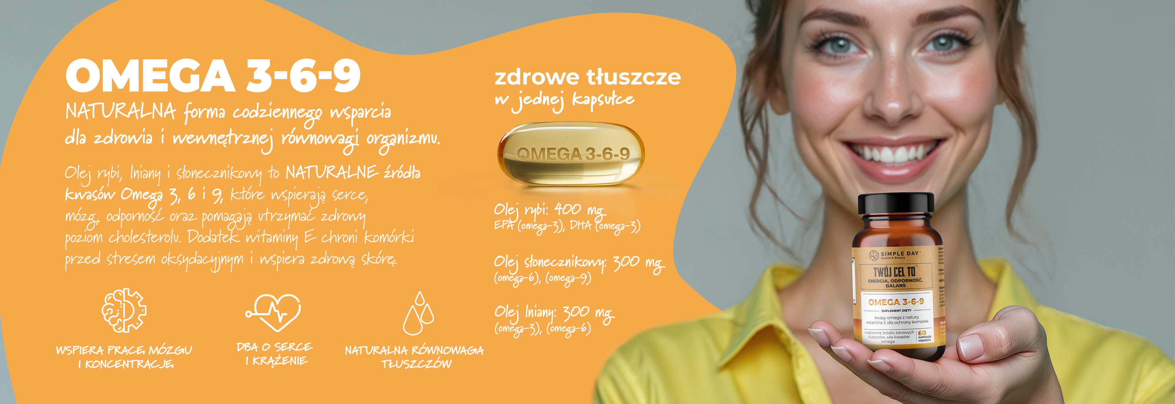 OMEGA 3-6-9 - suplement diety wspierający serce, mózg i skórę.