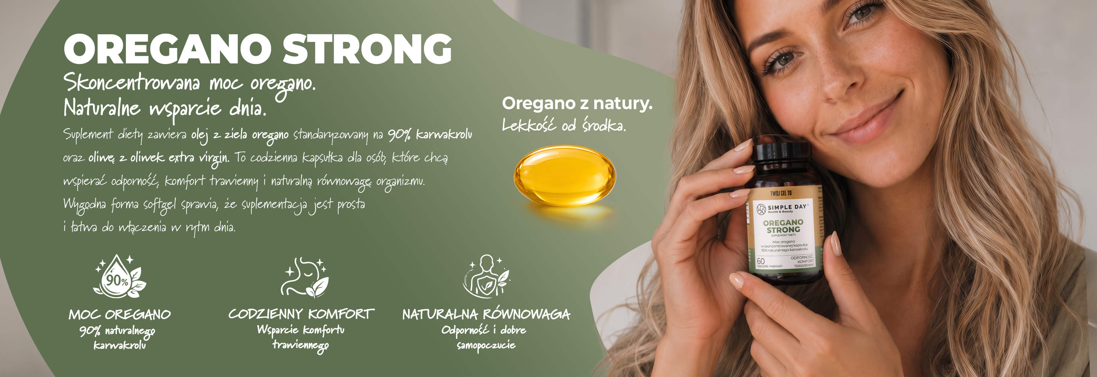 Oregano Strong 90% karwakrolu – 60 kapsułek miękkich Twój Cel To