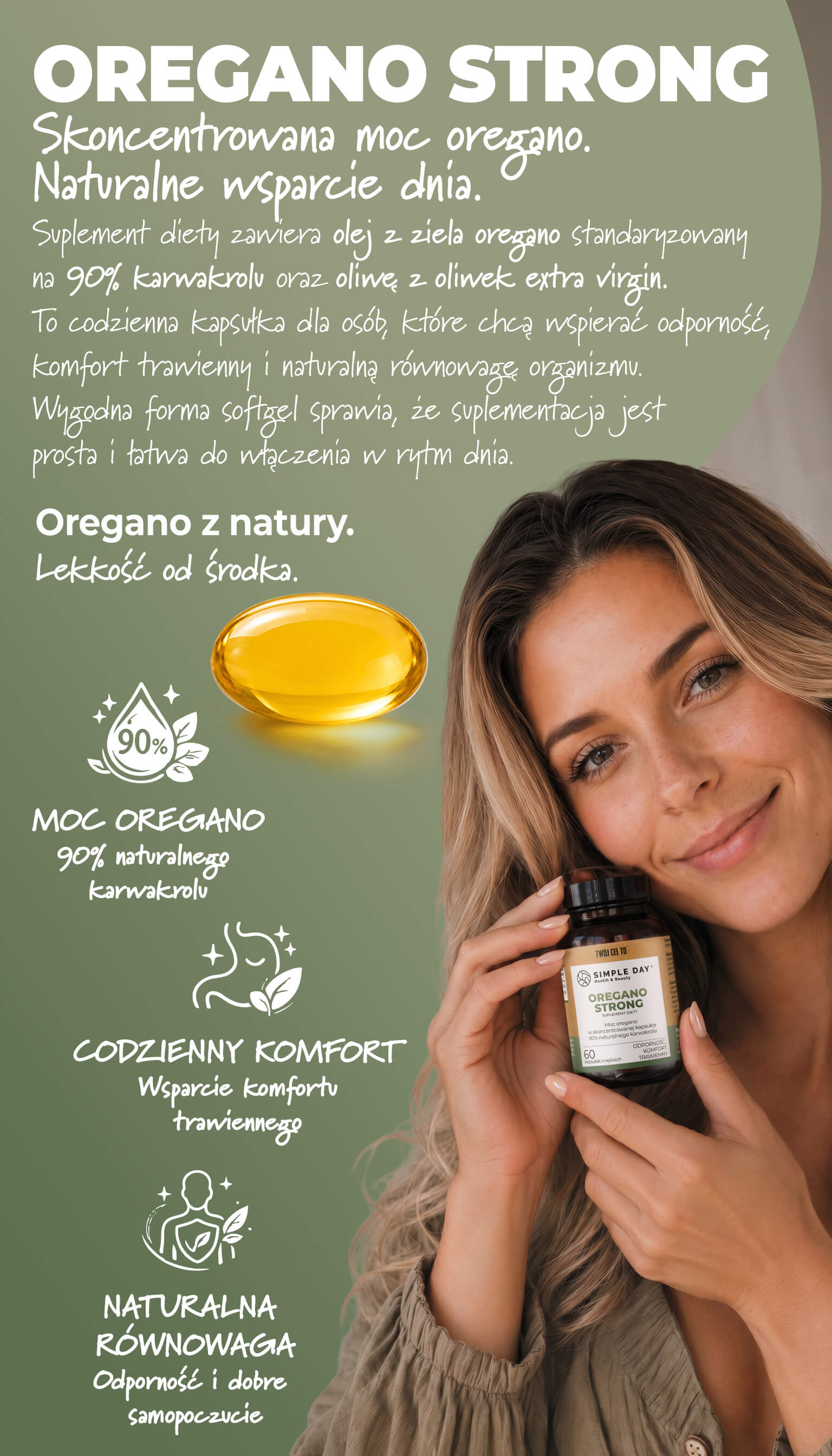 Oregano Strong 90% karwakrolu – 60 kapsułek miękkich Twój Cel To