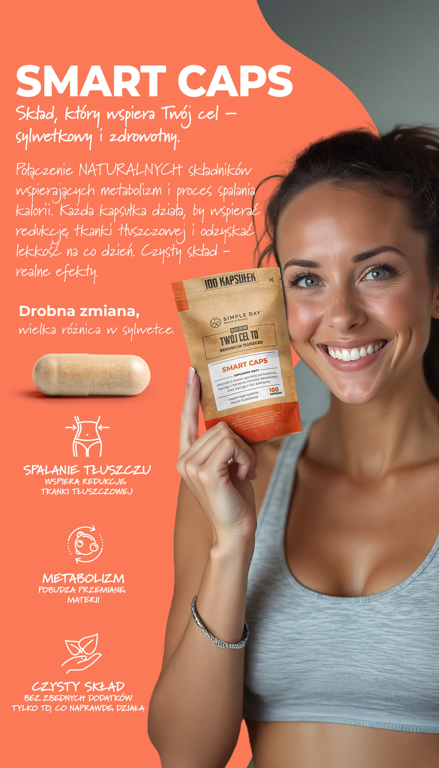 Smart Caps - suplement wspomagający metabolizm i redukcję tkanki tłuszczowej