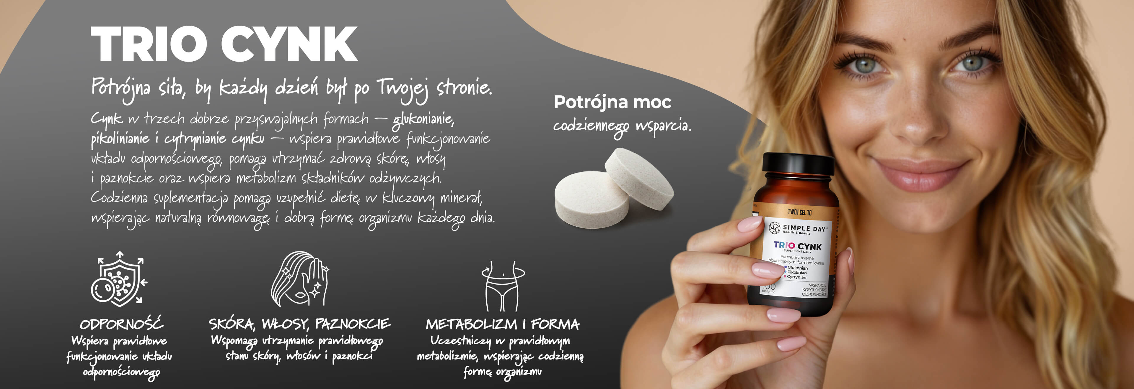 Trio-cynk-opakowanie - opakowanie suplementu diety TRIO CYNK Twój Cel To