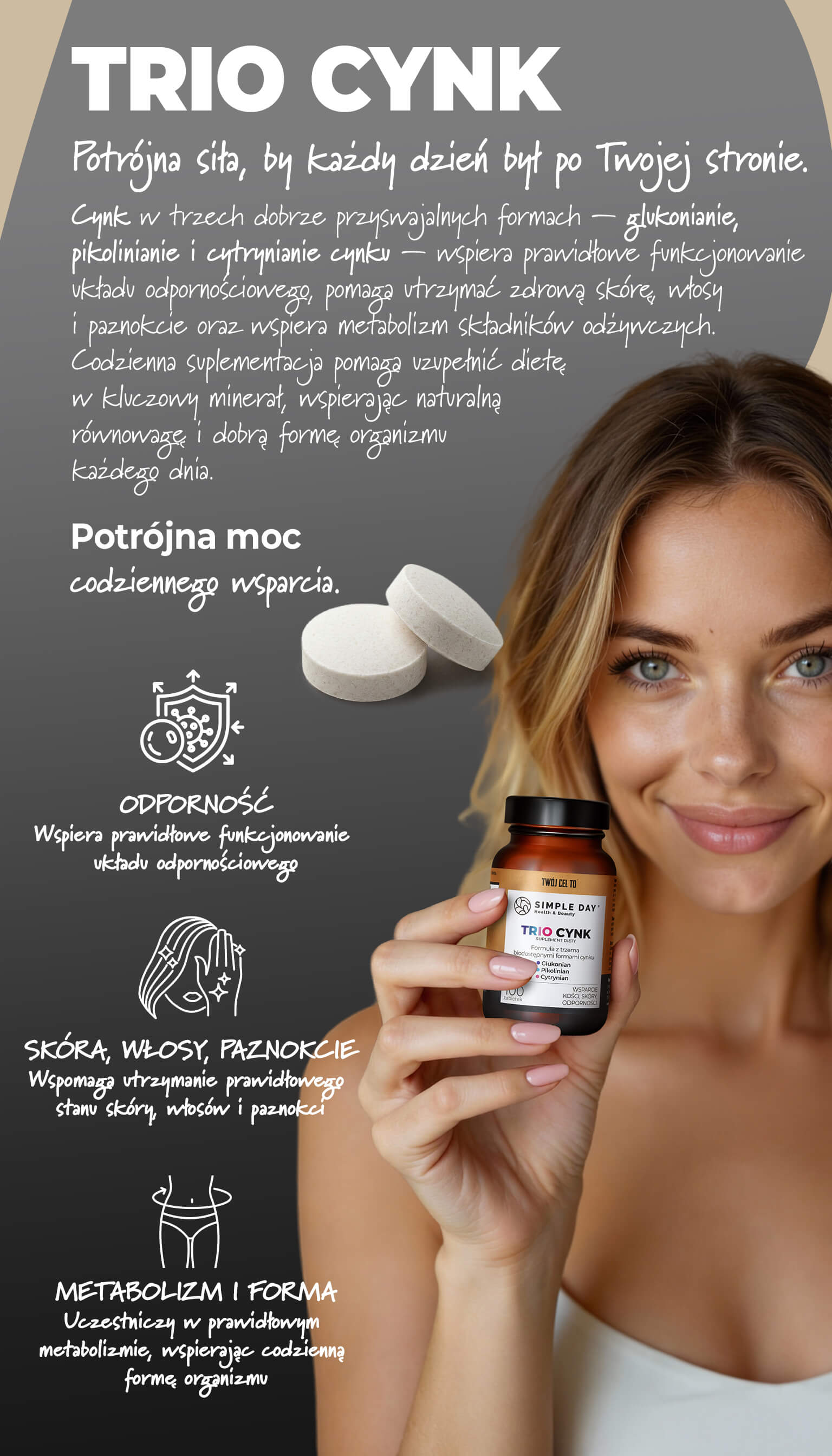 Trio-cynk-opakowanie - opakowanie suplementu diety TRIO CYNK Twój Cel To