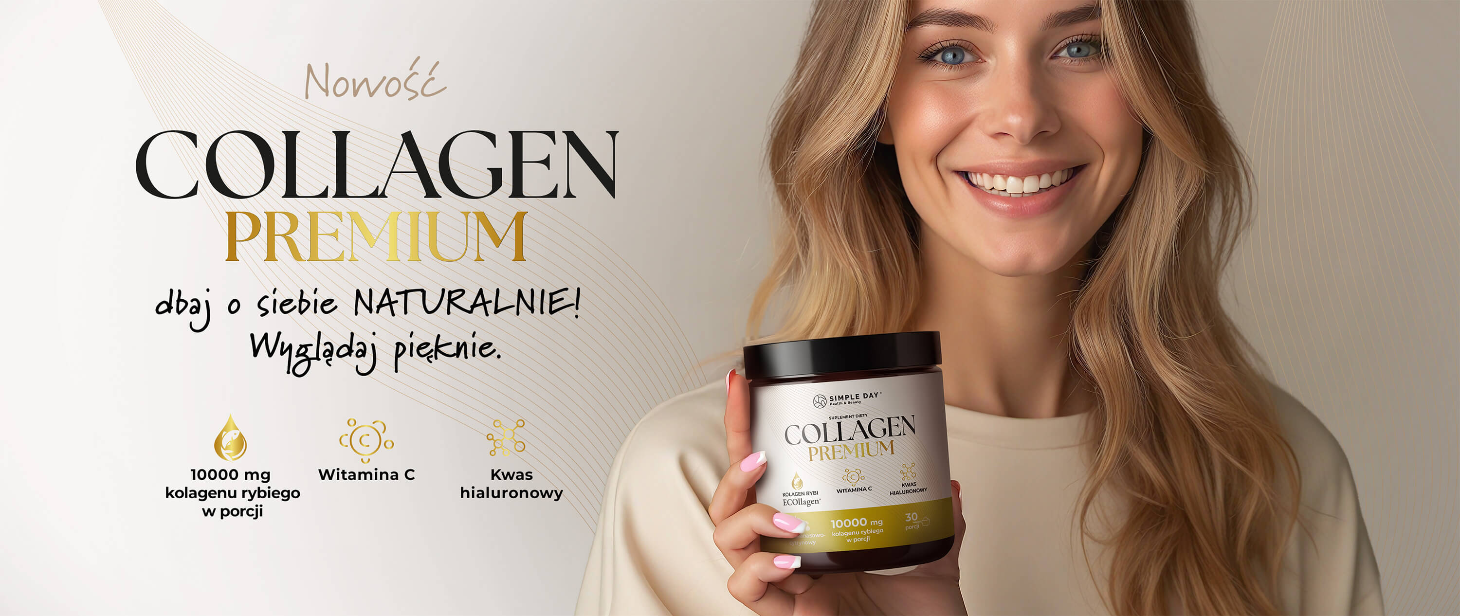 Collagen Premium - Twoje codzienne wsparcie skóry i kości od Simple Day.